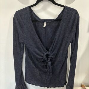 Free People Bell Sleeve Blouse